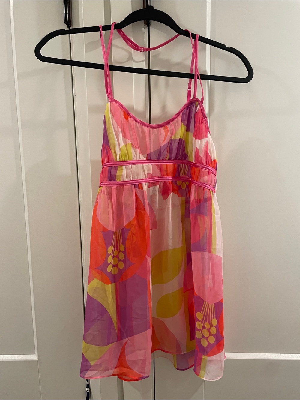 Y2K La Senza Lingerie Floral Chiffon Chemise